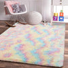 Rainbow Colors Carpets Tie Dyeing Plush Soft Carpets