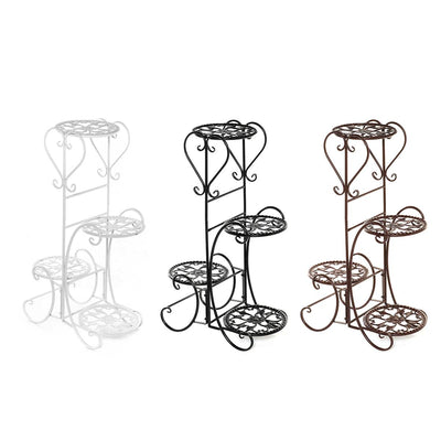 4 Tier Metal Shelves Flower Pot Plant Stand