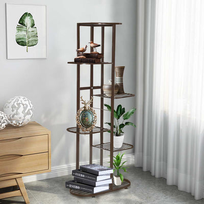 Wooden Iron  Plant Rack Display Shelf