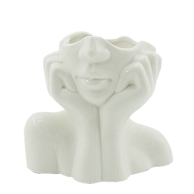 Ceramic Body Human Shaped Flower Pot