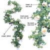 Artificial Eucalyptus Rose Garland Hanging