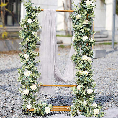 Artificial Eucalyptus Rose Garland Hanging